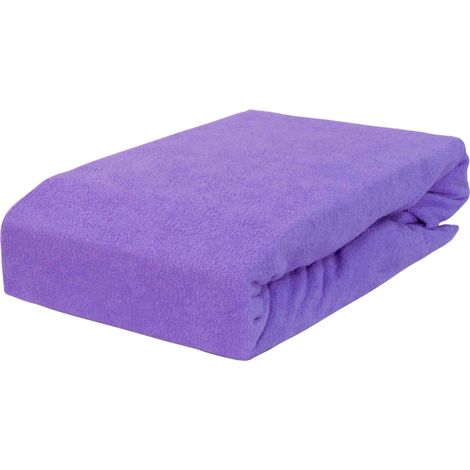 Drap-housse en éponge violet 160x200