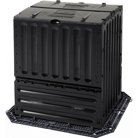 GARANTIA ECO-KING Komposter 400 Liter schwarz inkl. Bodengitter (1/5)