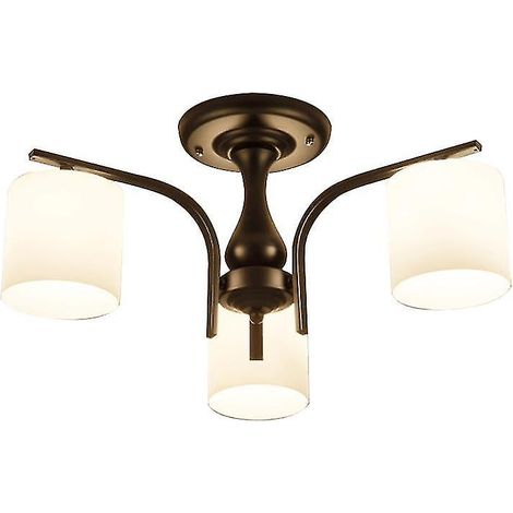 Plafonnier LED nordique, lampe de chambre américaine, lampe de salon moderne et minimaliste, lustre rond (1/5)