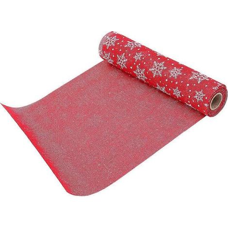Chemin de table de Noël, nappe rouge décorative (1/5)