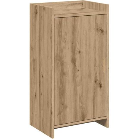 Meuble à chaussures avec portes, chêne massif, 48 x 36 x 92 cm (1/5)