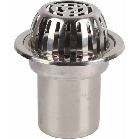 Siphon de sol de toit en acier inoxydable non bloquant balcon extérieur seau de pluie pièces de Drainage rond 5 pouces (1/5)
