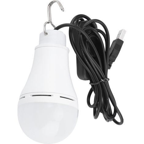 Lampe de camping LED USB 5V neuve, haute luminosité, câble de 1,8 m, crochet métallique, éclairage domestique, lampe de secours extérieure (1/5)