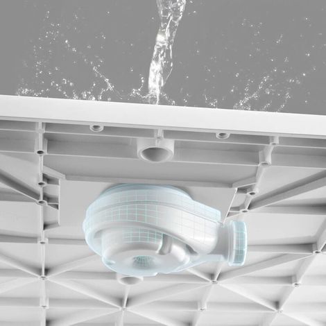 Bonde de douche - Valve our Siphon pour Receveur de Douche - Diamètre 40 mm - Anneau de fixation en acier inoxydable brillant avec fixation par 3 vis (1/4)