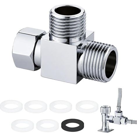 3-Way Tap Adapter, T WC Connector, 20 mm Bypass Valve