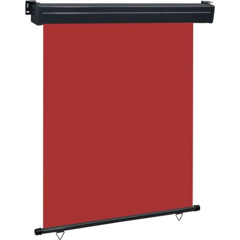 Toldo de protección lateral retráctil para terraza, jardín, terraza, balcón, protección visual, 140 x 250 cm, rojo 020007017