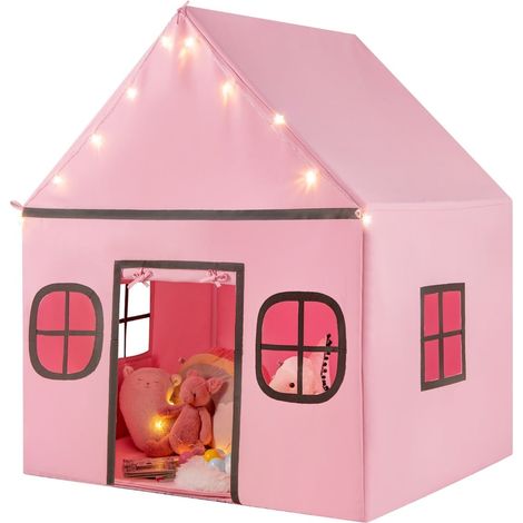 Tenda da gioco per bambini con luci a stella e tappetino