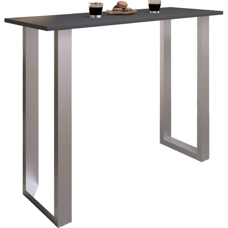 Mesa de barras VCM  Tresen  Mesa de pie  Mesa alta  Mesa Bartresen - Xona 140x50 cm (Plata / Antracita)