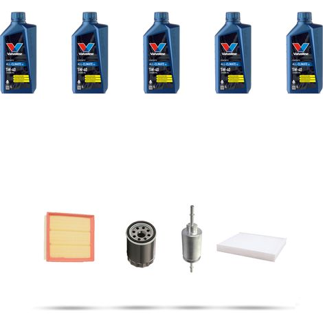 Kit tagliando 4 FILTRI e 5L OLIO compatibile con Mazda 2 (DY) 1.6 74kw dal 2003 al 2007 (1/5)