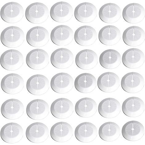 36 Pcs Cache-tuyau,Radiateur de Tuyau,Radiateurs de Tuyau en Plastique pour Tuyaux de Chauffage Tuyaux d'eau Chaude et Froide Tuyaux de Gaz, Rosaces de Tuyau Est Utilisé pour les Tuyaux de 8- (1/5)