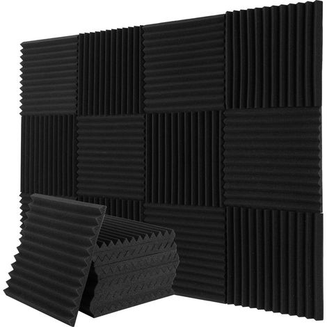 Pannelli Fonoassorbenti triangolari Insonorizzanti, Correzione Acustica da 12 pezzi Misura 30 30 2,5 cm Packaging - 12 Pcs. 30 x 30 x 2,5 cm