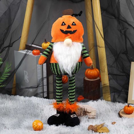 Doll Telescopique Halloween - Décoration Fantôme avec Personnage Nain Sans Visage - Pour Intérieur Extérieur Fête D'Halloween - 1 Pièce (1/5)