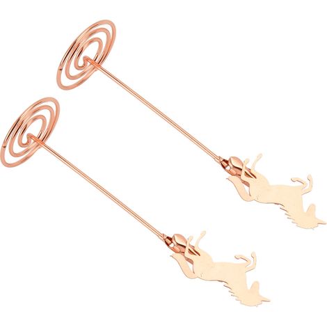 Lot de 10 porte-numéros de table en métal électroplaqué, originaux et mignons, parfaits pour les mariages, les fêtes, les banquets et les anniversaires de naissance. (1/5)