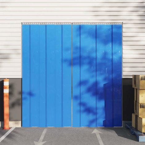 Rideau de porte bleu 200 x 1,6 mm, 10 m, PVC