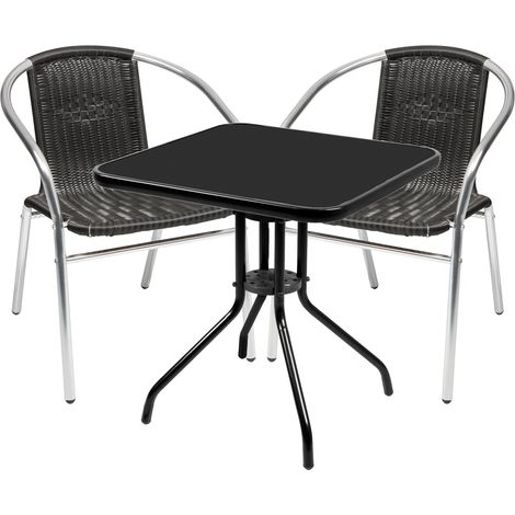 Bistroset 3-tlg Schwarz/Schwarz-MMC33081BB+2xM537481 (1/3)