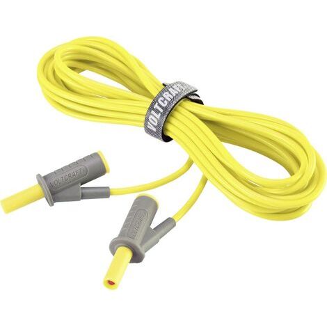 VOLTCRAFT MSB-501 Sicherheits-Messleitung Lamellenstecker 4 mm Lamellenstecker 4 mm 5.00 m Gelb 1 St (1/5)