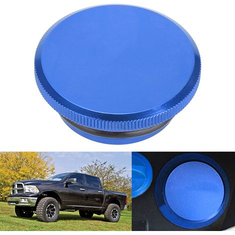 Blauer Tankdeckel aus Aluminiumlegierung für Dodge Ram 1500, 2500 und 3500 (2013–2017), robuste und auslaufsichere Abdeckung (1/5)