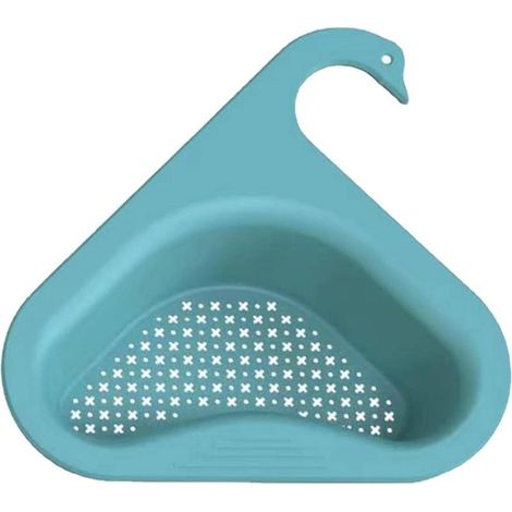 Panier de vidange de cygne, crépine d'évier polyvalente pour évier de cuisine, canal d'évier de panier de vidange de cygne suspendu pour robinet(bleu) (1/5)