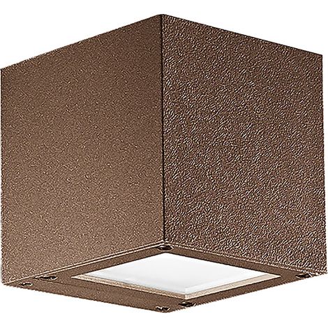 Applique LED Argent 4,5W Double émission Carrée IP65 4000K Marron - Applique d'Extérieur en Aluminium (1/5)