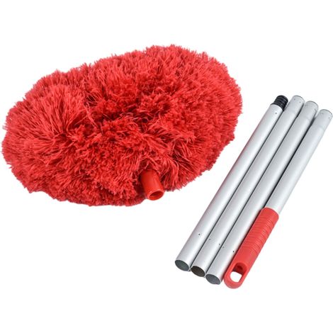 Duster Plafond - Manche Télescopique 140 cm - Tête En Microfibre Détachable - Pour Ventilateurs Plafond Hauteurs Élevées Meubles Stores Fenêtres - 1 Pièce (1/5)