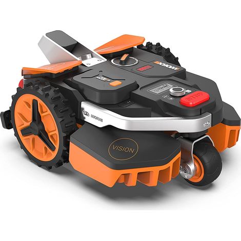 Worx – Robot tondeuse 600m² – Guidage aléatoire pour terrains avec pente et obstacles – Largeur de coupe 18cm – Connectivité Bluetooth (1/2)