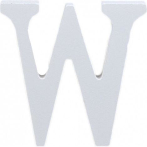 TrAdE Shop Traesio - Lettere Alfabeto Lettera W In Legno Bianco H 11 Cm Decorazione Arredo Wedding -