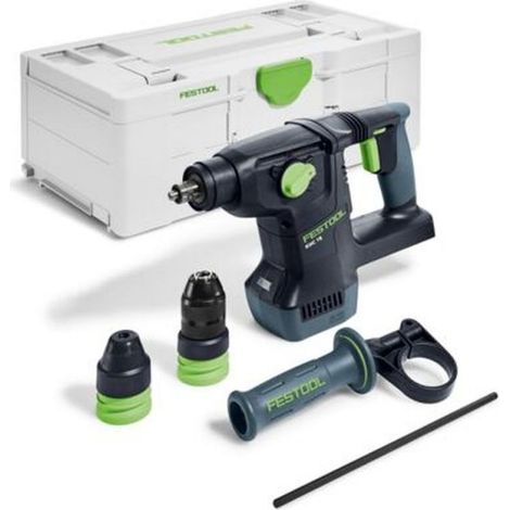 Festool – Perforateur burineur sans fil 18V – Énergie d'impact 2,6J – SDS-Plus pour béton, acier et bois – Coffret sans batterie ni chargeur (1/10)