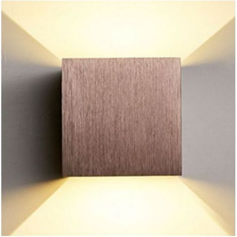 1pcs Applique Murale 12W, Applique Murale Extérieure/Intérieure LED, Applique Murale Extérieure Réglable, Applique Murale Intérieure Étanche IP65, Convient pour Chambre, Couloir, Salon (Marron, Lumièr