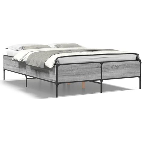 Maison Exclusive - Giroletto Grigio Sonoma 120x200 cm in Legno Multistrato Metallo