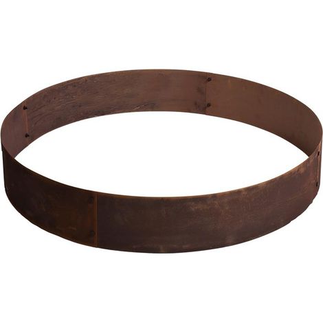 Pflanzring Metallring Stahl Hochbeet 120 cm Pflanzgefäß Pflanzkübel Rost Ring (1/5)