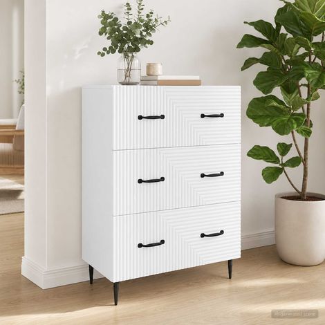 vidaXL Mobile con Cassetti Bianco 66 x 34,5 x 89,5 cm (1/5)