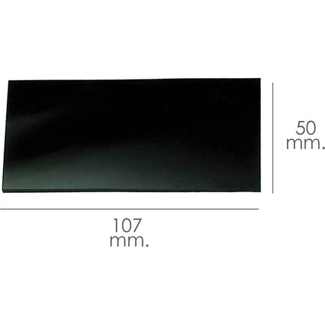 Cristal oscuro 107x50 mm tipo DIN11 para pantalla soldadura Wolfpack