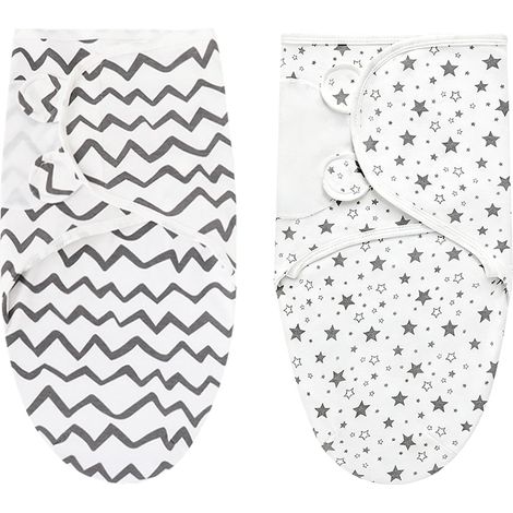 Couverture d'Emmaillotage en Coton Bio, Lange Ajustable Nouveau-né, Confort Doux et Absorbant, Essentiels pour Nouveaux Parents (1/5)
