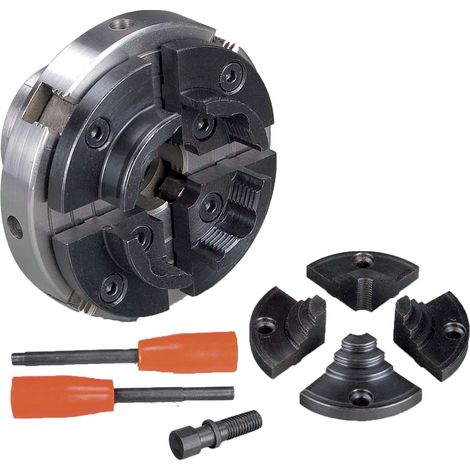 Holzstar – Mandrin à bois 4 mors ø 100 mm – Raccord M33x3,5 – Mors interchangeables pour tours à bois – Capacité de serrage 7-90 mm