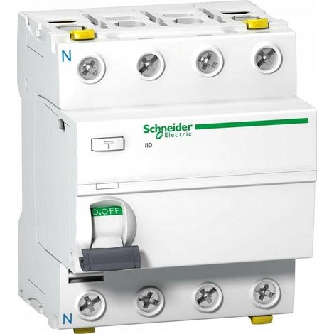 Schneider Electric A9Z12463 disjoncteur différentiel 4 pôles 100mA