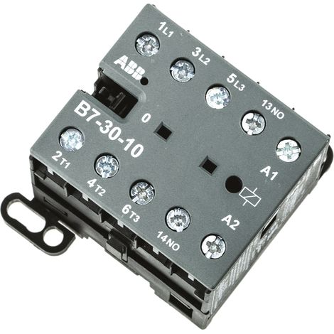 Contacteur ABB série B7, 3 pôles , 3NO, 9 A, 24 V c.a., 5,5 kW ( Prix pour 1 ) (1/3)