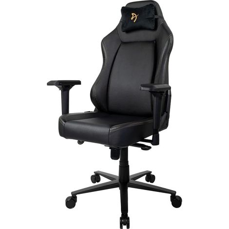Arozzi PRIMO PU GO0001 Golden logo Silla Gaming Negro PU Cuero 4D Apoyabrazos Soporte lumbar ajustable (1/5)