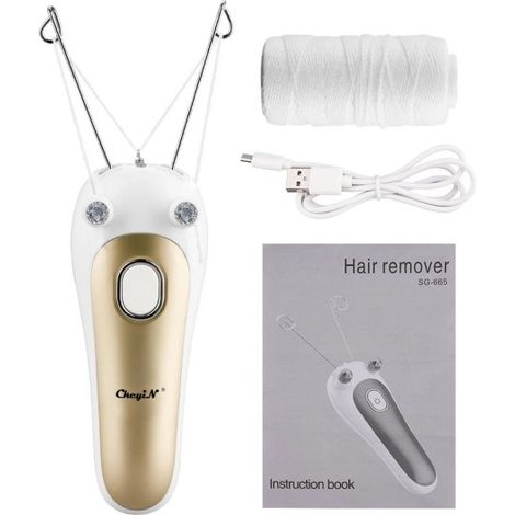 Épilateur électrique pour femmes - Corps et visage, épilation, épilateur à fil de coton, rasoir-AquaForge