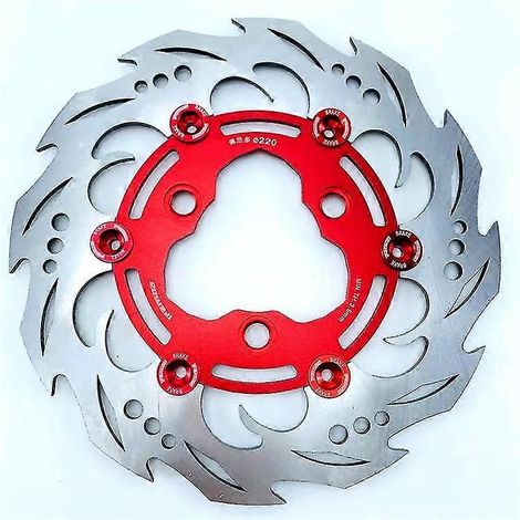 Disques de frein avant et arrière en acier inoxydable 220/245/260 mm pour motos et scooters Aerox Nitro BWS Zuma RSZ Jog Force M3 N1S - 220 mm rouge (1/5)