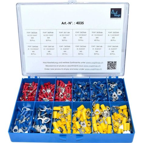 Vogt Verbindungstechnik 4035 assortimento terminali a occhio rossi