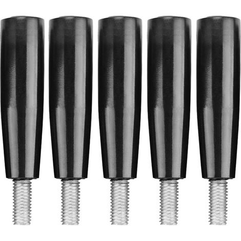 5 PCS File Milling Machine Remplacement Accessoire, poignée de machine à roue à main tournante, poignée de bakélite tournante M10X80-DOU (1/4)