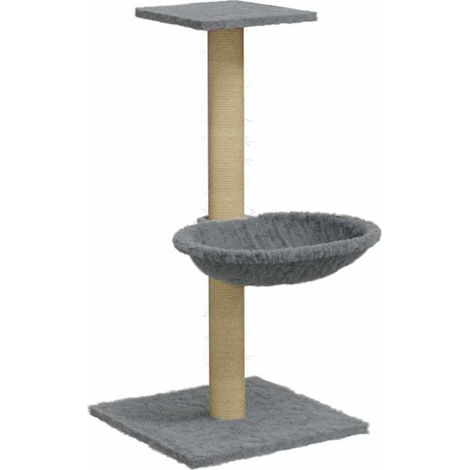 vidaXL Cat Tree with Sisal Scratching Post Light Grey 74 cm (1/5)