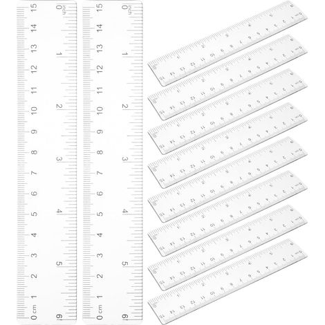 BETOOKY Lot de 10 règles en plastique ABS transparent avec (1/5)