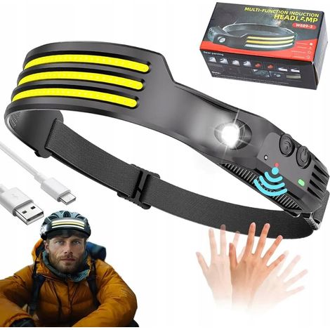 Lampada frontale da trekking PER la testa lampada frontale potente sensore di movimento AKU (1/5)