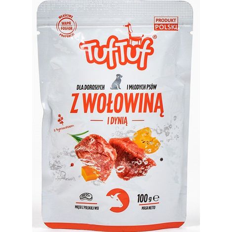 Tuf tuf Comida húmeda para perros Sobre de 100 g - Ternera con calabaza y patatas 100 g