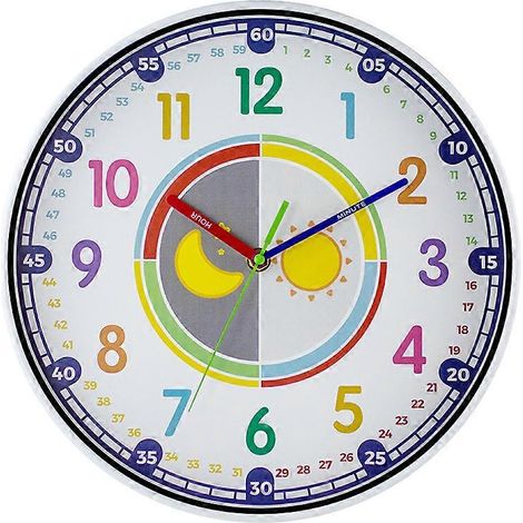 Bunte digitale Wanduhr für Kinder (1/5)