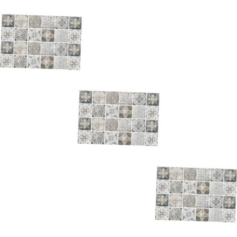 Lot de 3 Autocollants Muraux pour Crédence de Cuisine Salle de Bain Salon Motifs Rétro Pièces X 3 (1/5)