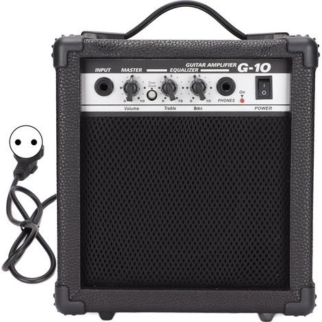 Amplificateur Guitare Électrique Portable 20W Double Canal Entrée Aux Prise UE 220V (1/5)