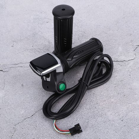 Poignée d'accélérateur LCD 6 fils avec indicateur de batterie et interrupteur pour vélo électrique 48V