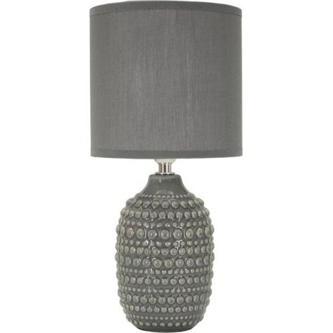 LAMPADA DA COMODINO POINTS GRIGIA CM Ø 15X30,5